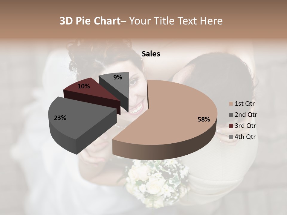 Wedding Veil Background PowerPoint Template