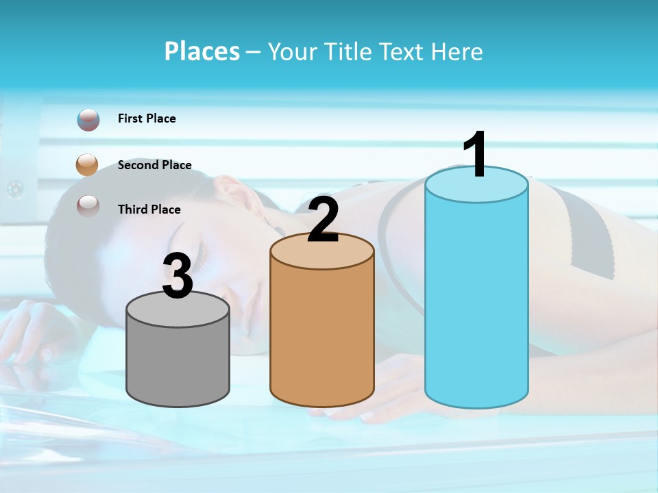 Caucasian Shiny Bikini PowerPoint Template