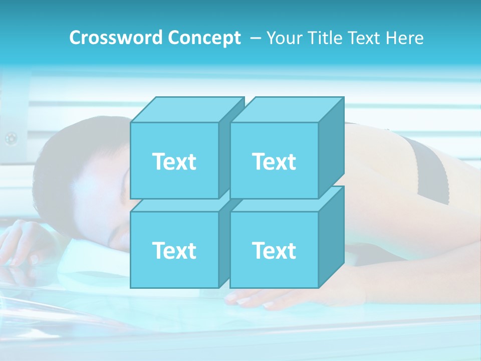 Caucasian Shiny Bikini PowerPoint Template