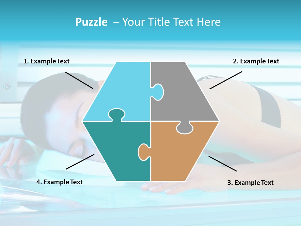 Caucasian Shiny Bikini PowerPoint Template