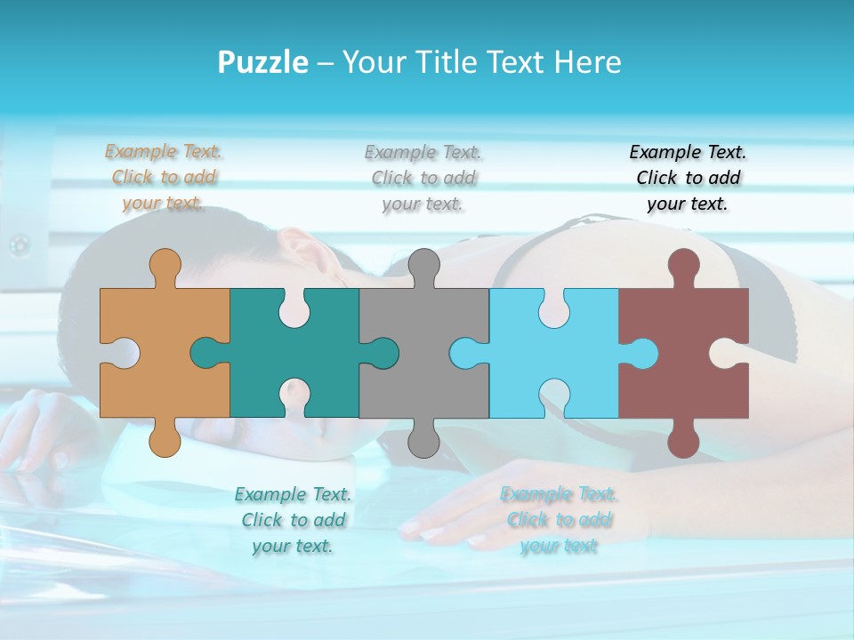 Caucasian Shiny Bikini PowerPoint Template