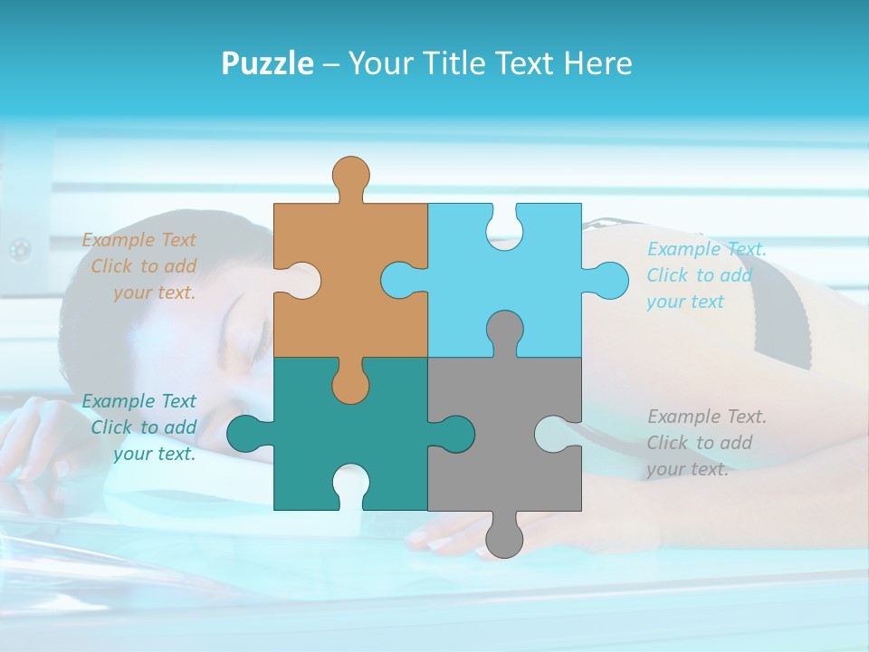 Caucasian Shiny Bikini PowerPoint Template