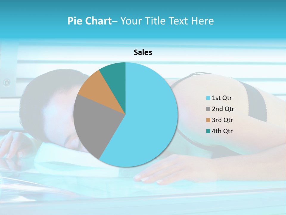 Caucasian Shiny Bikini PowerPoint Template