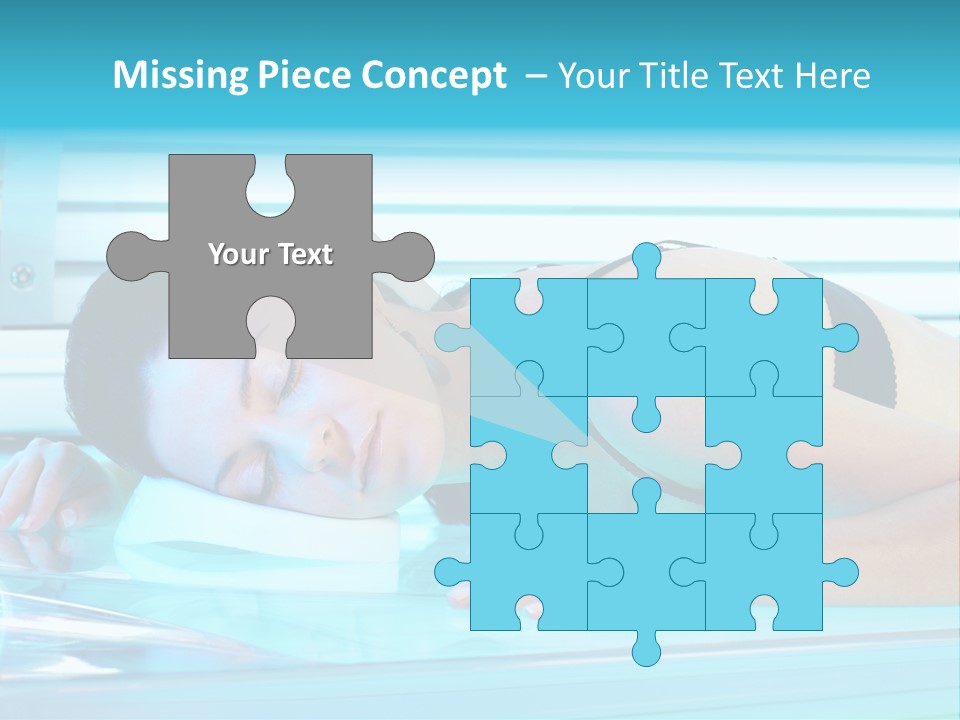 Caucasian Shiny Bikini PowerPoint Template