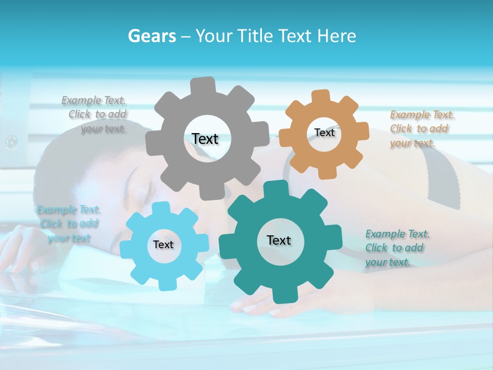 Caucasian Shiny Bikini PowerPoint Template