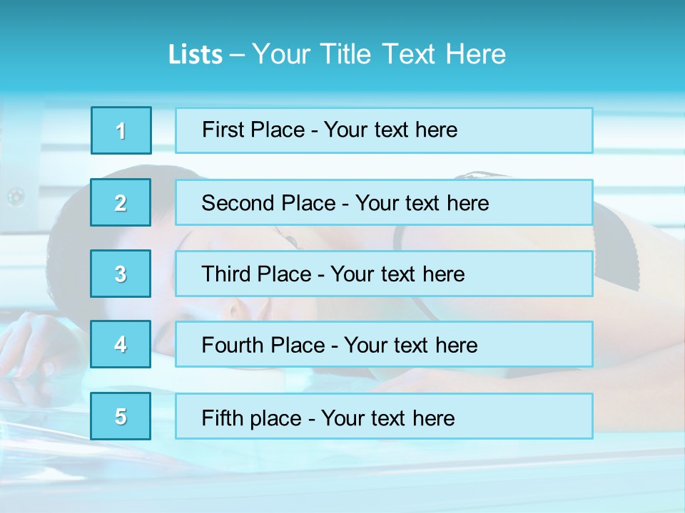 Caucasian Shiny Bikini PowerPoint Template