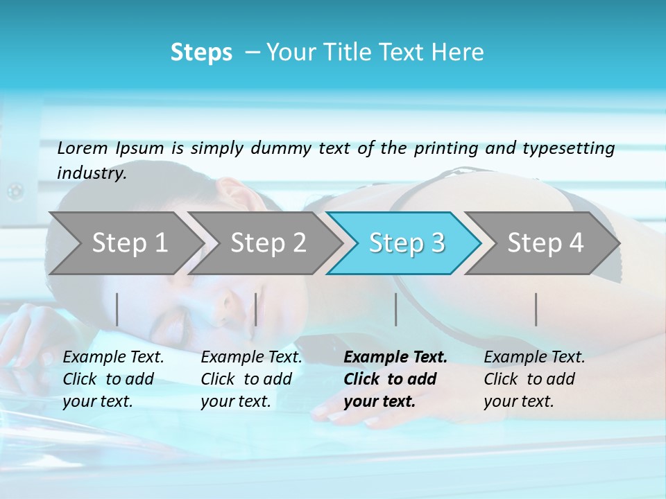 Caucasian Shiny Bikini PowerPoint Template