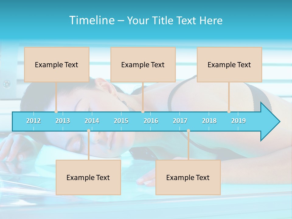 Caucasian Shiny Bikini PowerPoint Template