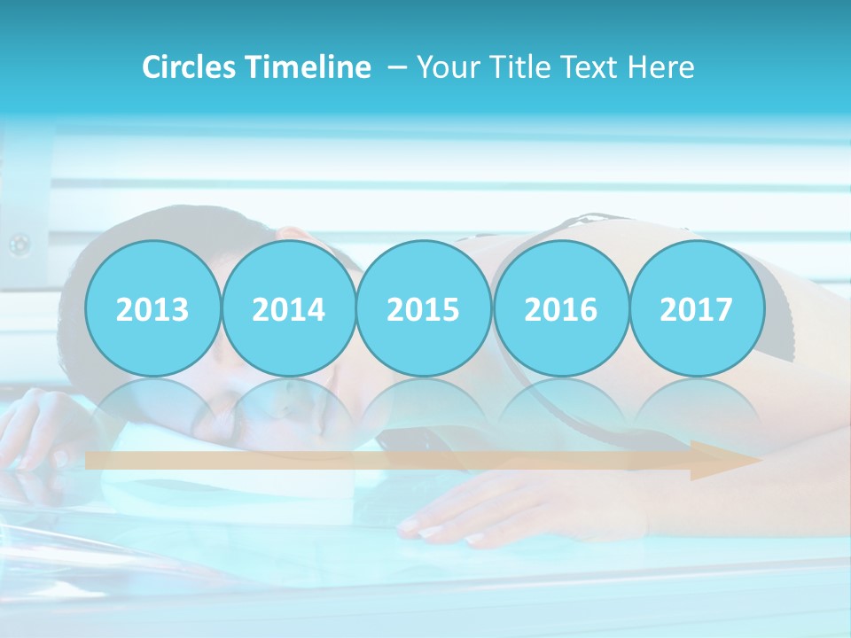 Caucasian Shiny Bikini PowerPoint Template