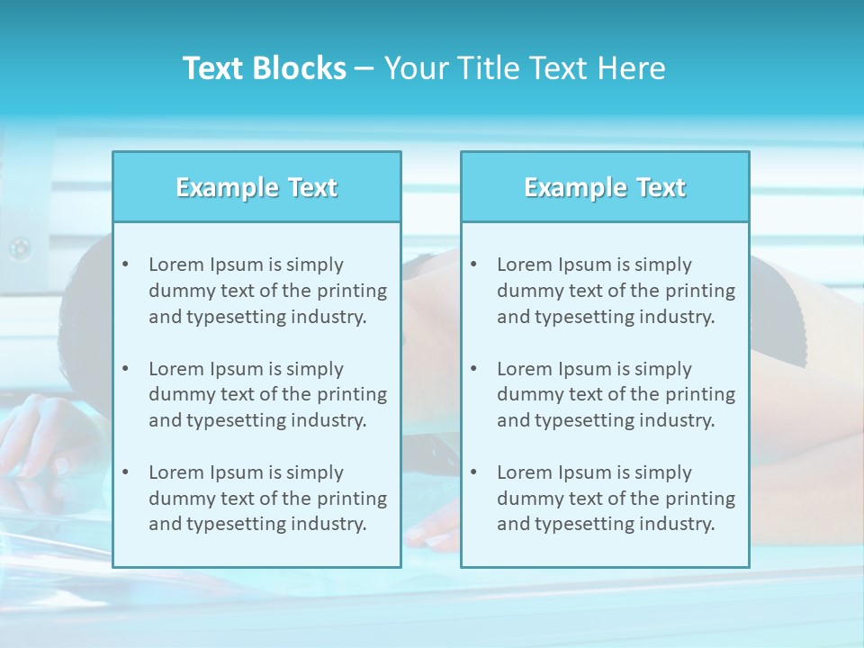 Caucasian Shiny Bikini PowerPoint Template