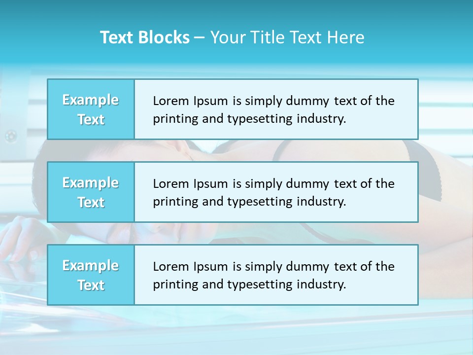 Caucasian Shiny Bikini PowerPoint Template