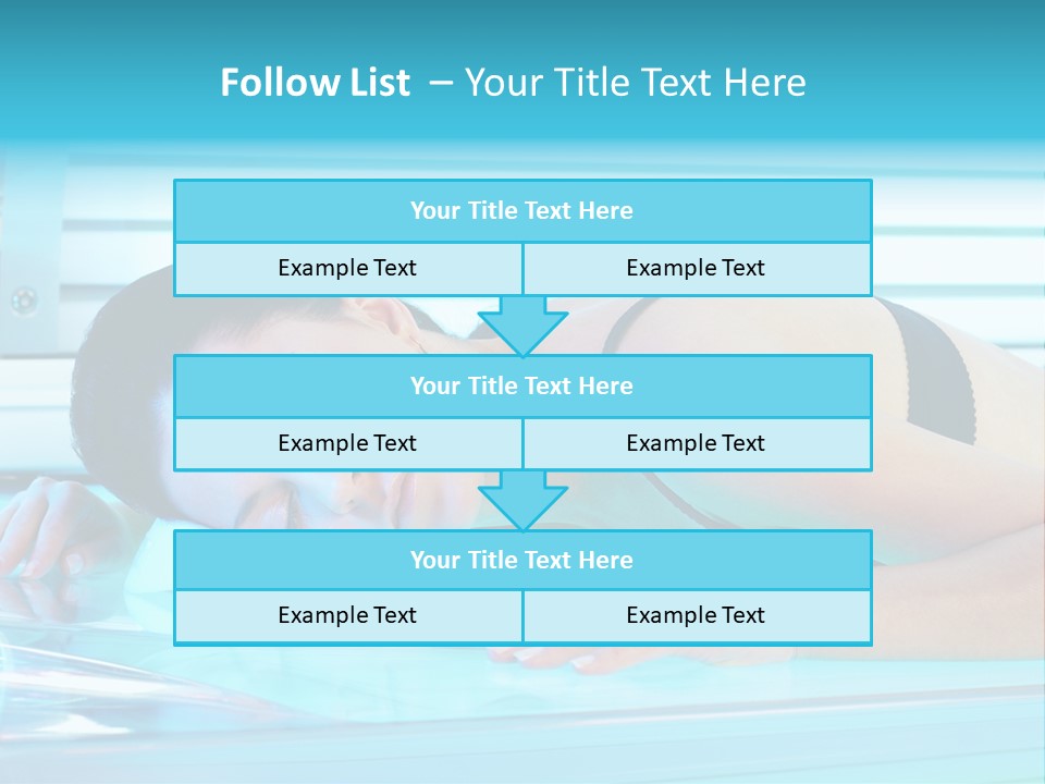 Caucasian Shiny Bikini PowerPoint Template