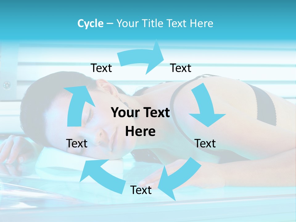 Caucasian Shiny Bikini PowerPoint Template