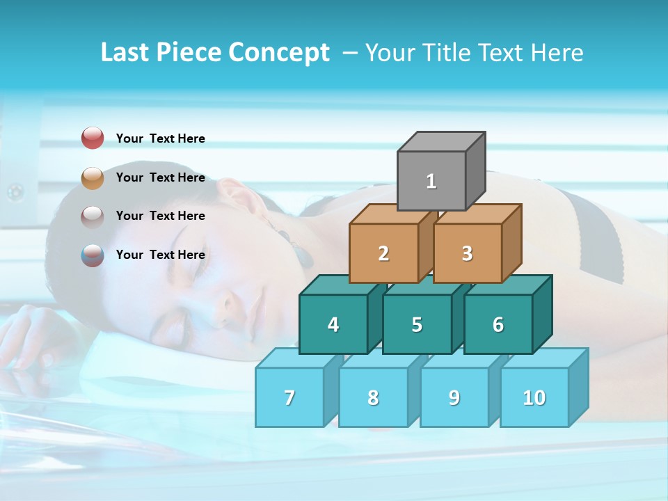 Caucasian Shiny Bikini PowerPoint Template