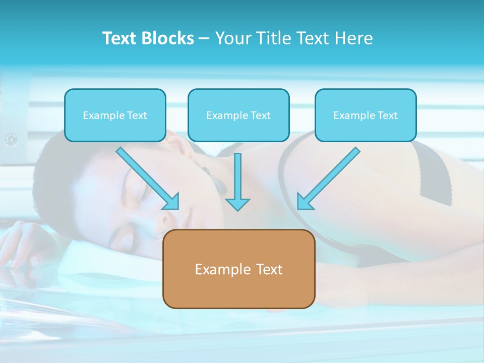 Caucasian Shiny Bikini PowerPoint Template