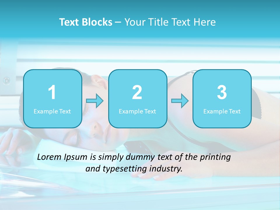 Caucasian Shiny Bikini PowerPoint Template