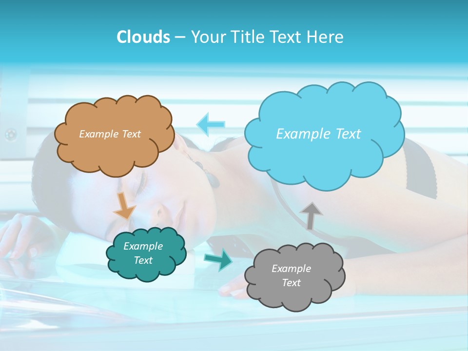 Caucasian Shiny Bikini PowerPoint Template