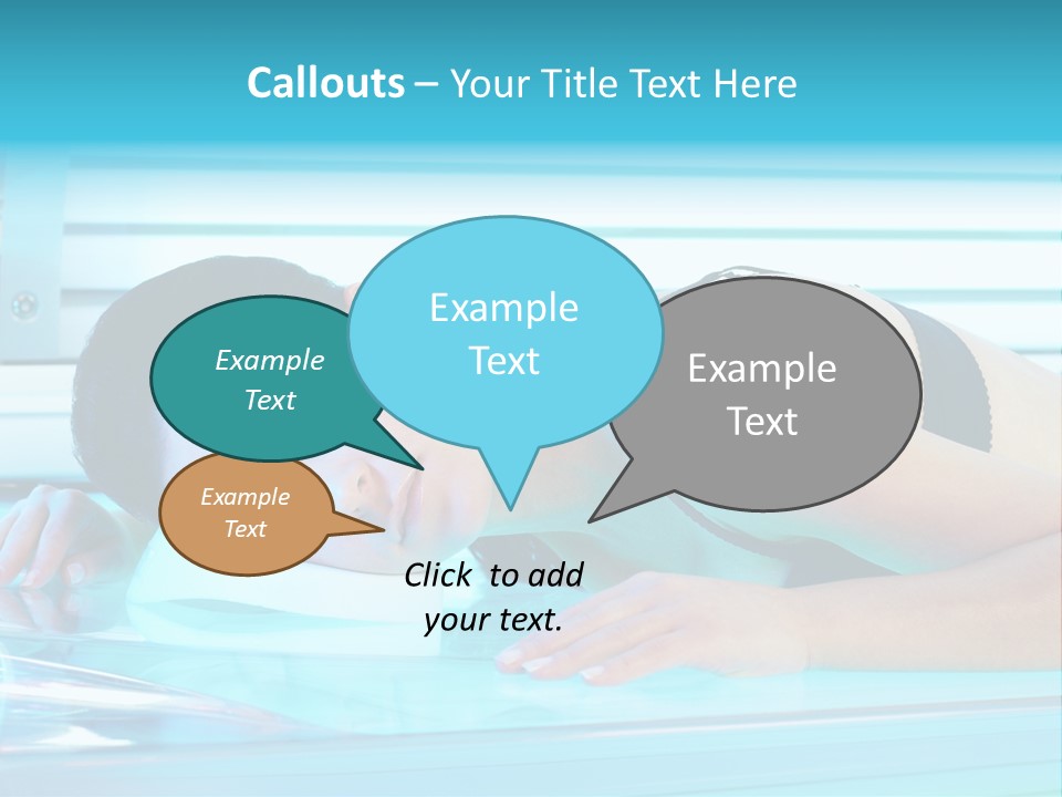 Caucasian Shiny Bikini PowerPoint Template