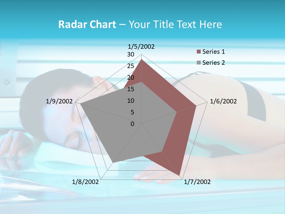 Caucasian Shiny Bikini PowerPoint Template