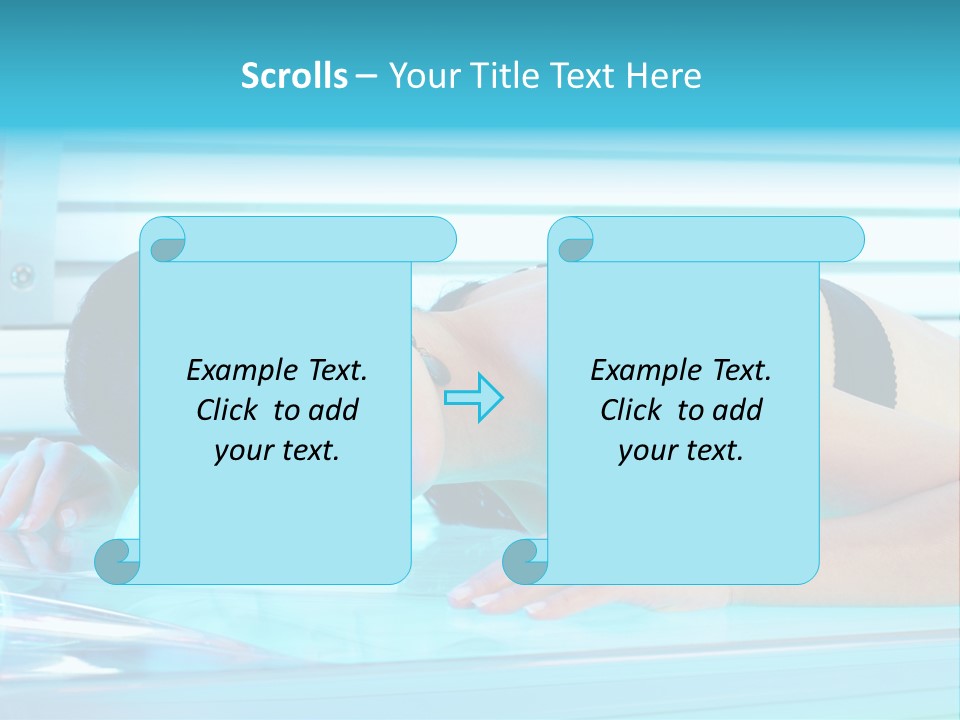 Caucasian Shiny Bikini PowerPoint Template