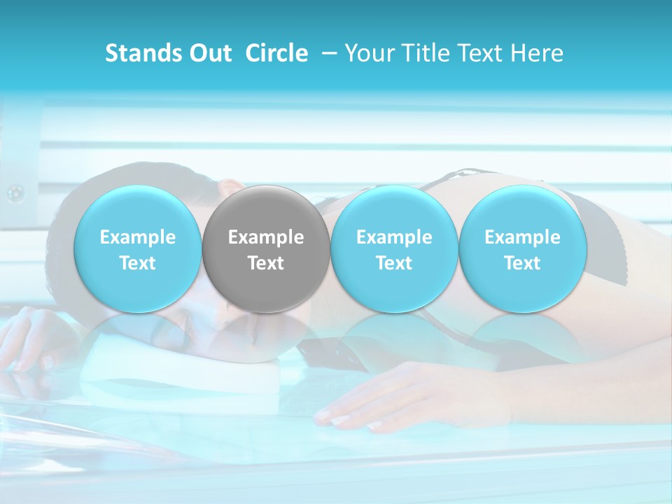 Caucasian Shiny Bikini PowerPoint Template