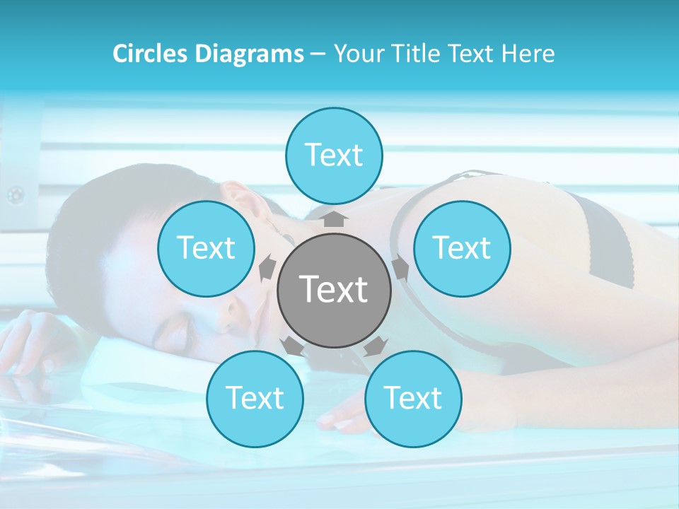 Caucasian Shiny Bikini PowerPoint Template