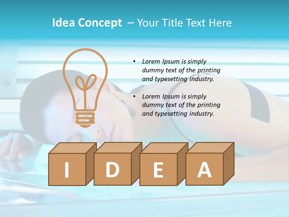 Caucasian Shiny Bikini PowerPoint Template