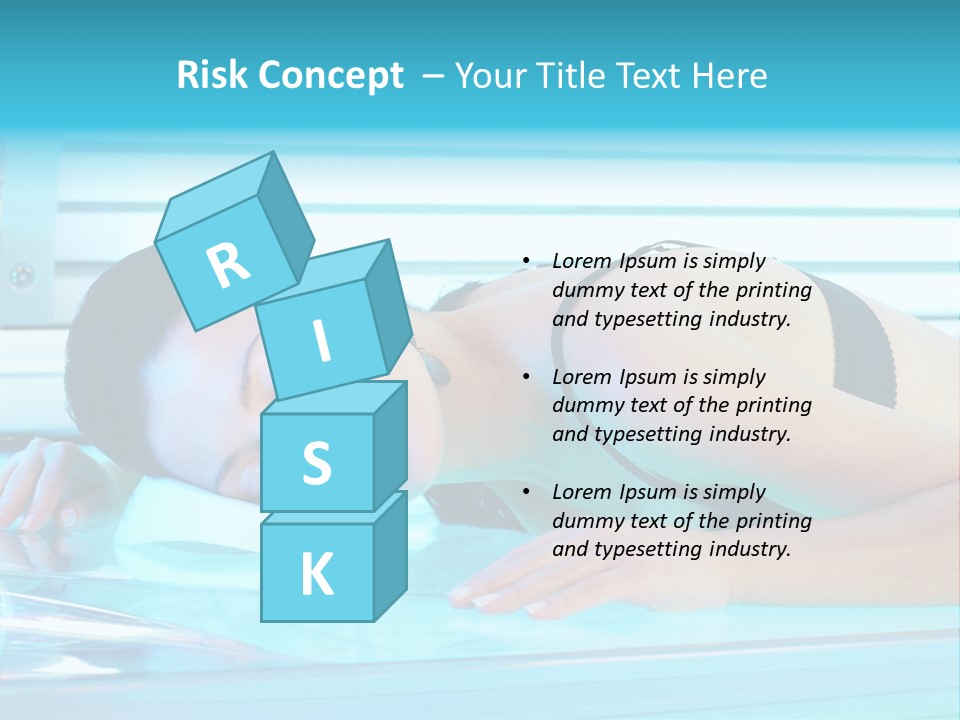 Caucasian Shiny Bikini PowerPoint Template