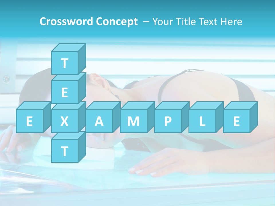 Caucasian Shiny Bikini PowerPoint Template