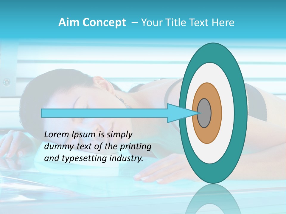 Caucasian Shiny Bikini PowerPoint Template