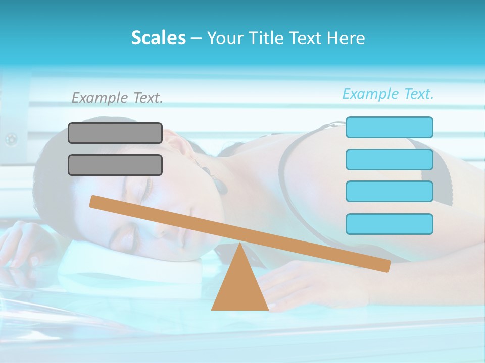 Caucasian Shiny Bikini PowerPoint Template