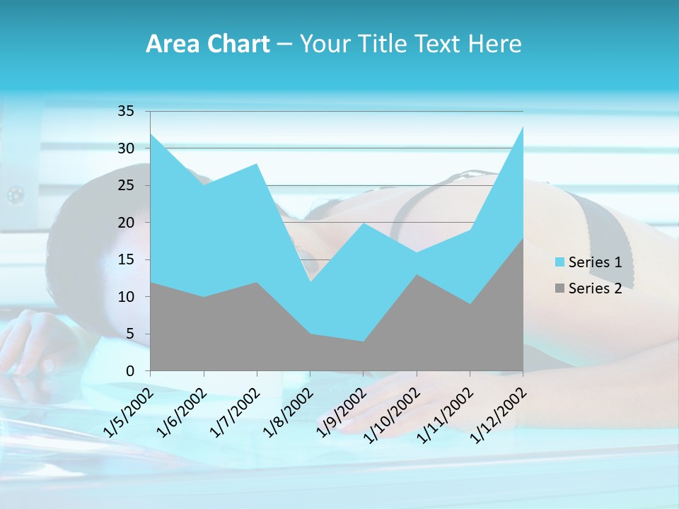 Caucasian Shiny Bikini PowerPoint Template