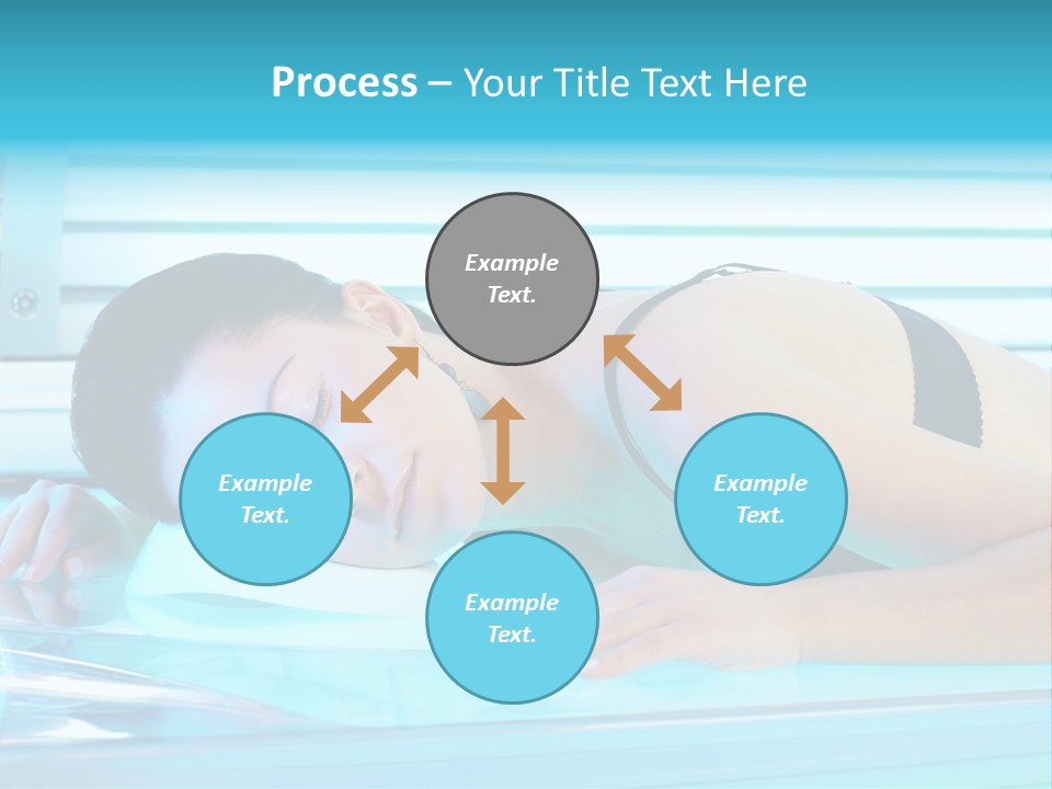 Caucasian Shiny Bikini PowerPoint Template