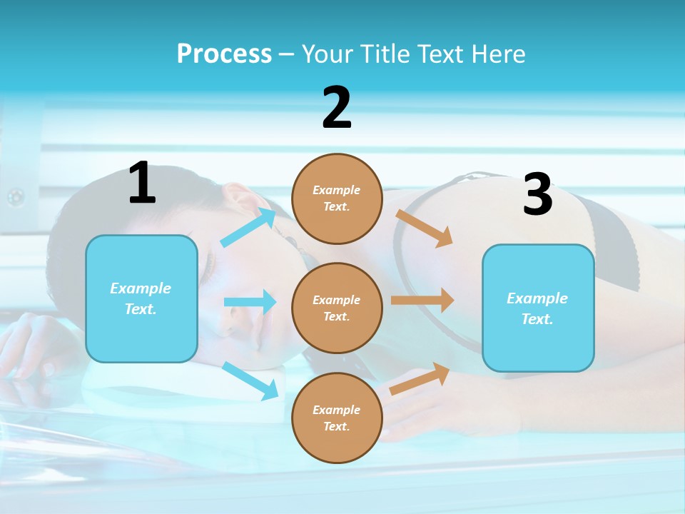 Caucasian Shiny Bikini PowerPoint Template