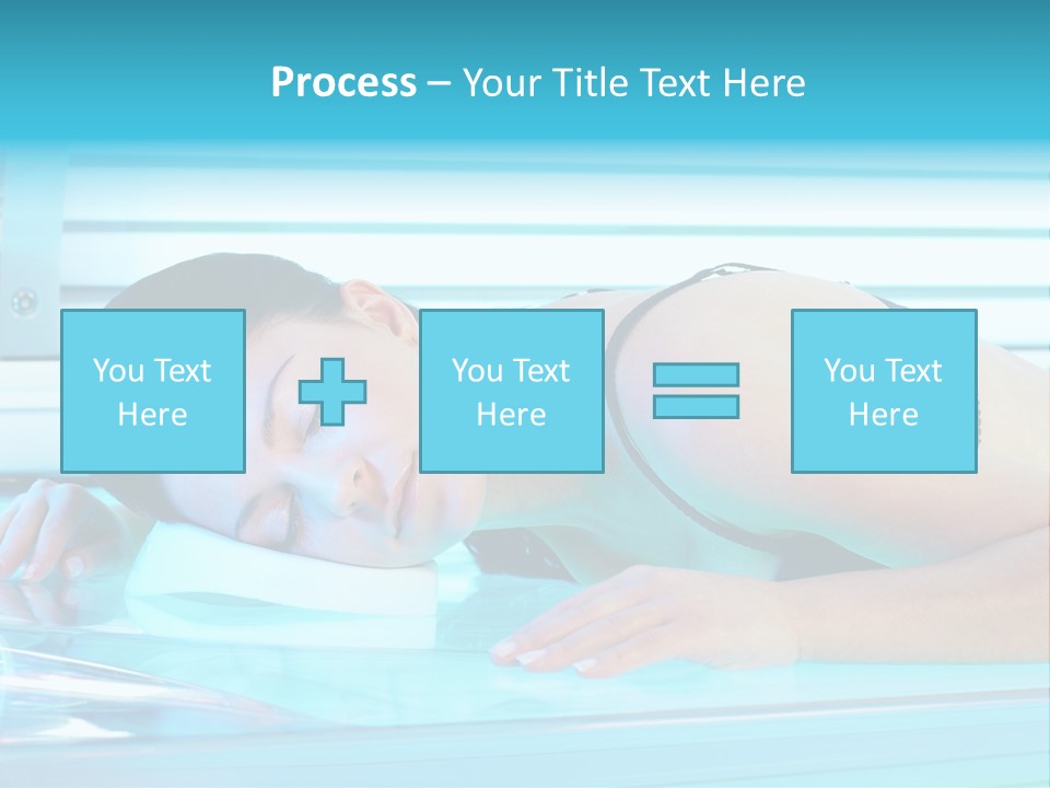 Caucasian Shiny Bikini PowerPoint Template