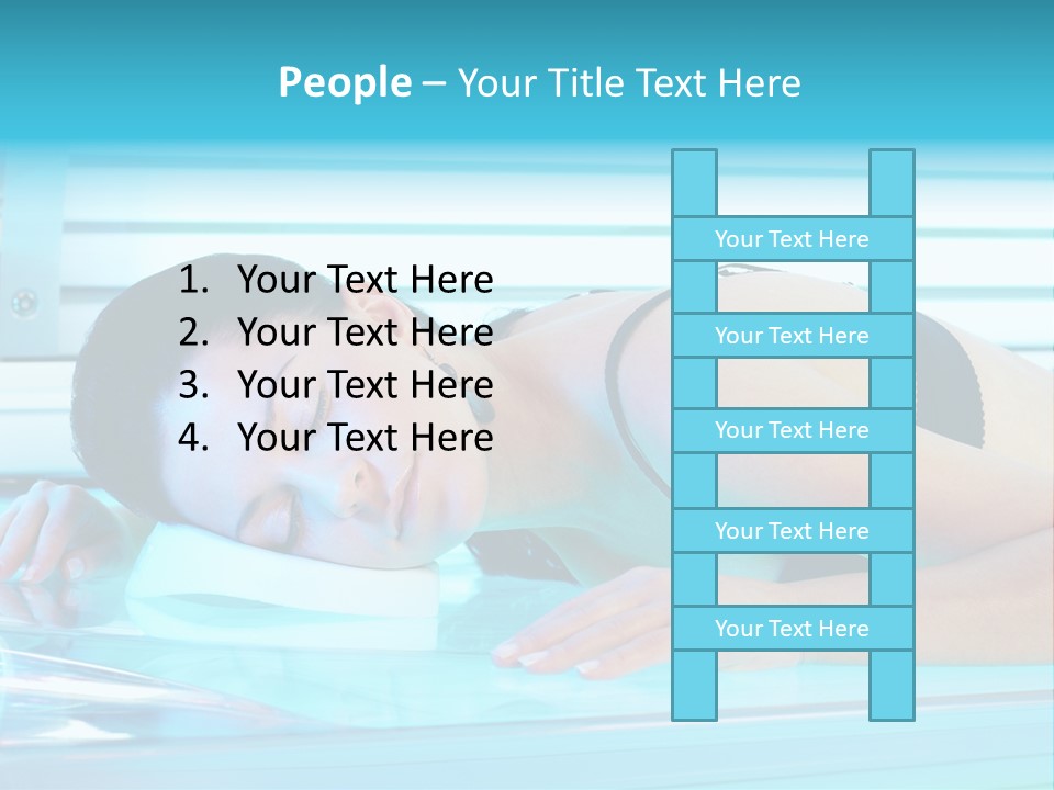 Caucasian Shiny Bikini PowerPoint Template