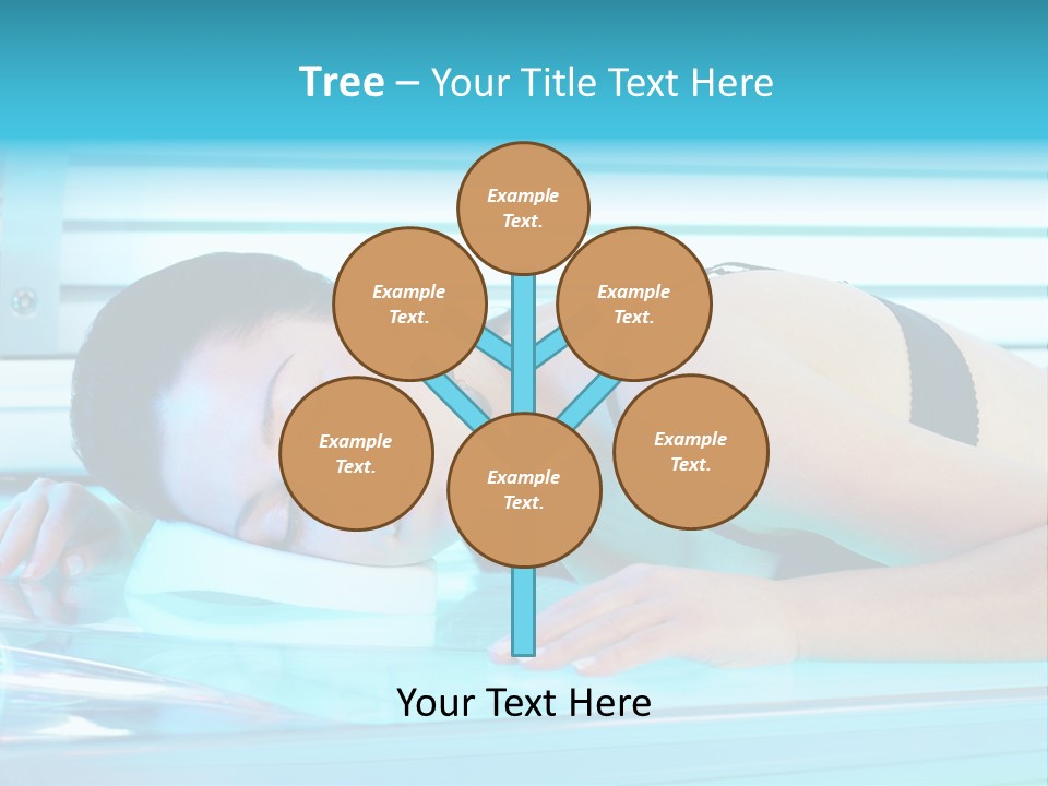 Caucasian Shiny Bikini PowerPoint Template