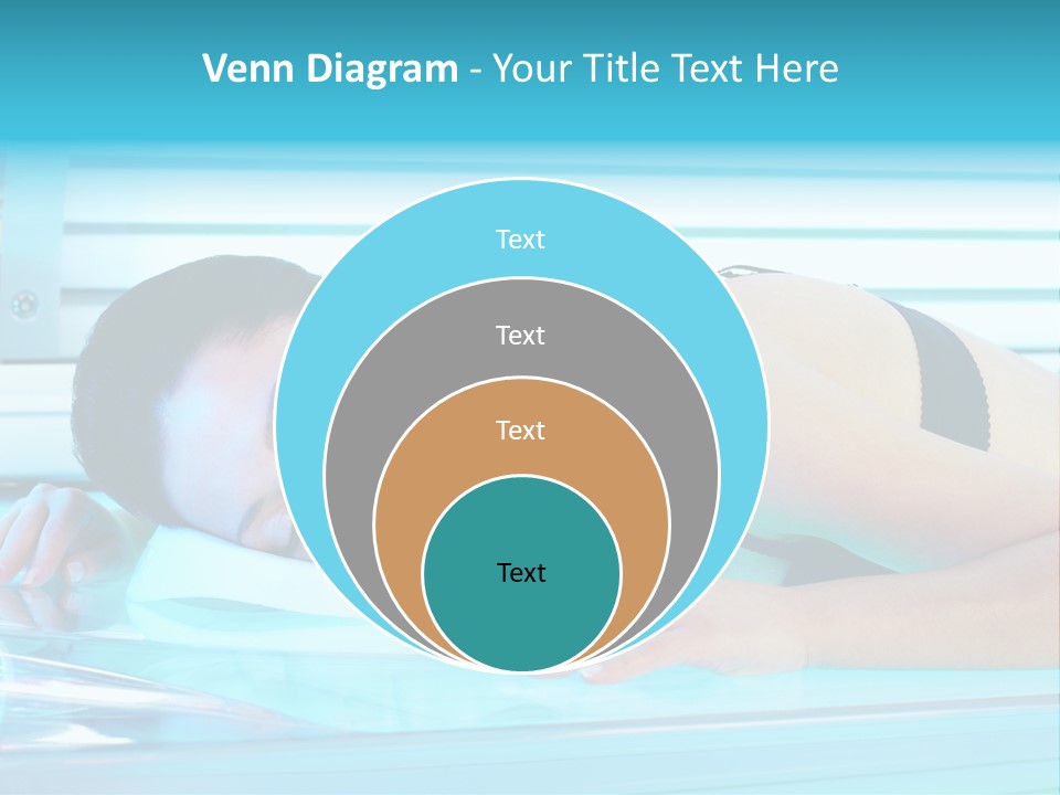 Caucasian Shiny Bikini PowerPoint Template