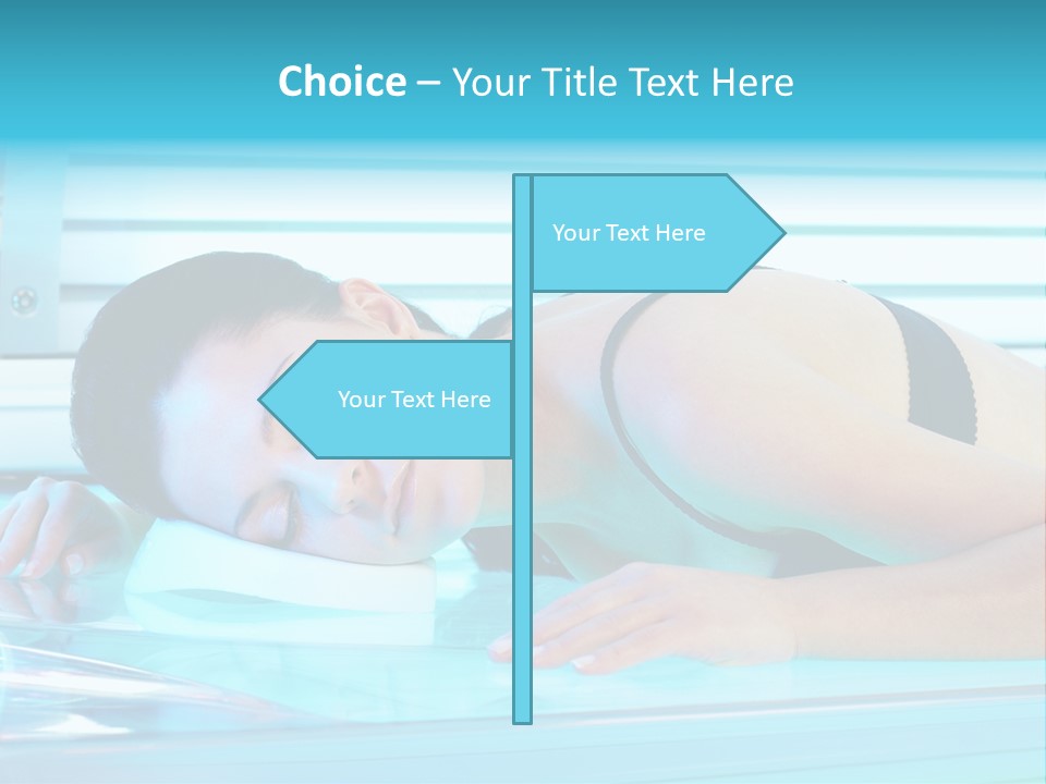 Caucasian Shiny Bikini PowerPoint Template