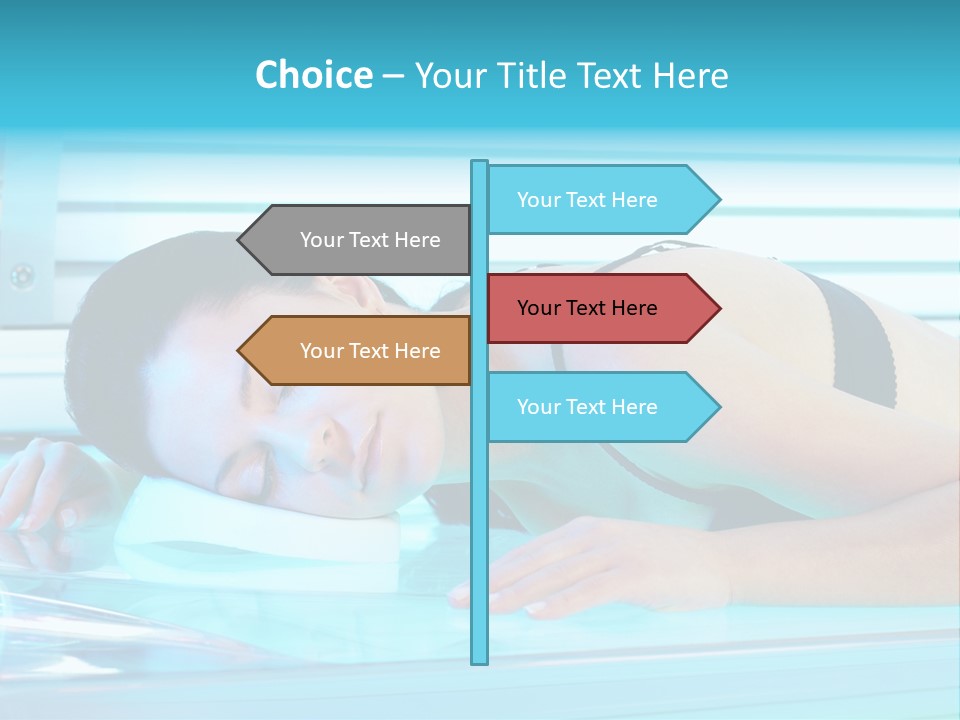 Caucasian Shiny Bikini PowerPoint Template