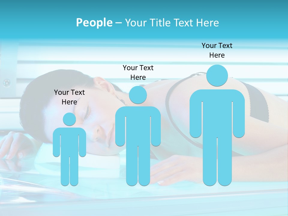 Caucasian Shiny Bikini PowerPoint Template