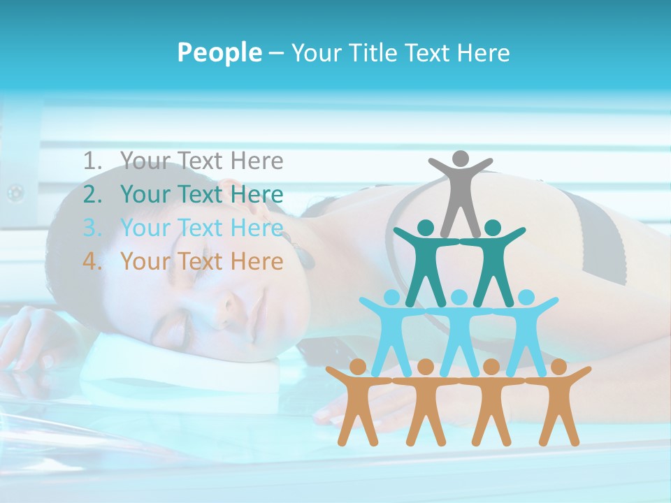 Caucasian Shiny Bikini PowerPoint Template