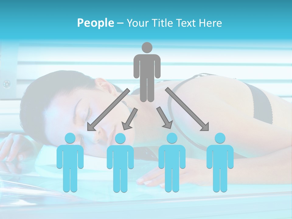 Caucasian Shiny Bikini PowerPoint Template