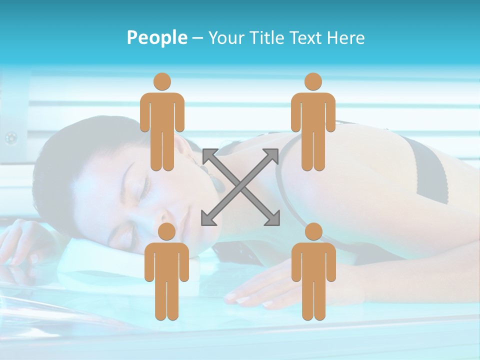 Caucasian Shiny Bikini PowerPoint Template