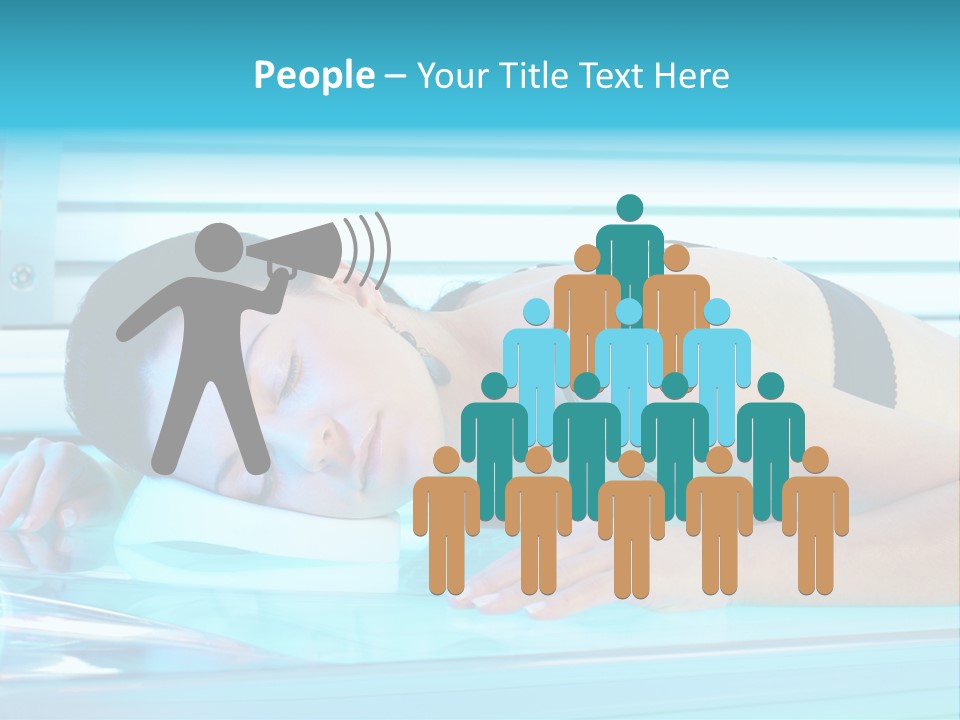 Caucasian Shiny Bikini PowerPoint Template