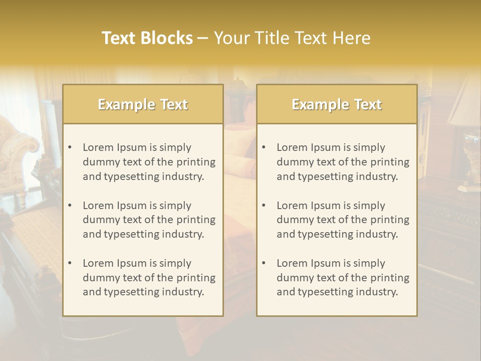 Lamps Curtains Distinguished PowerPoint Template