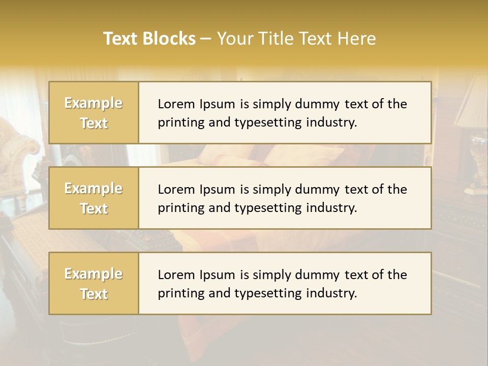 Lamps Curtains Distinguished PowerPoint Template