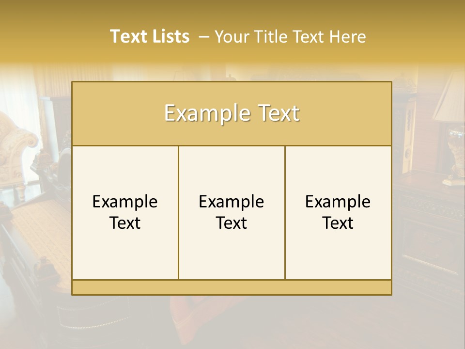 Lamps Curtains Distinguished PowerPoint Template