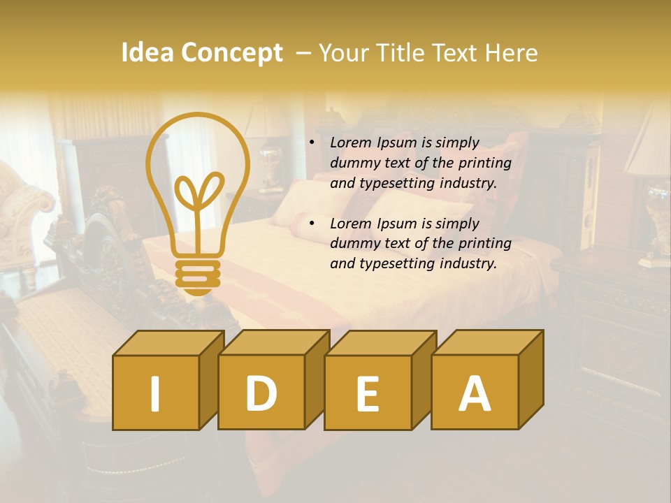 Lamps Curtains Distinguished PowerPoint Template