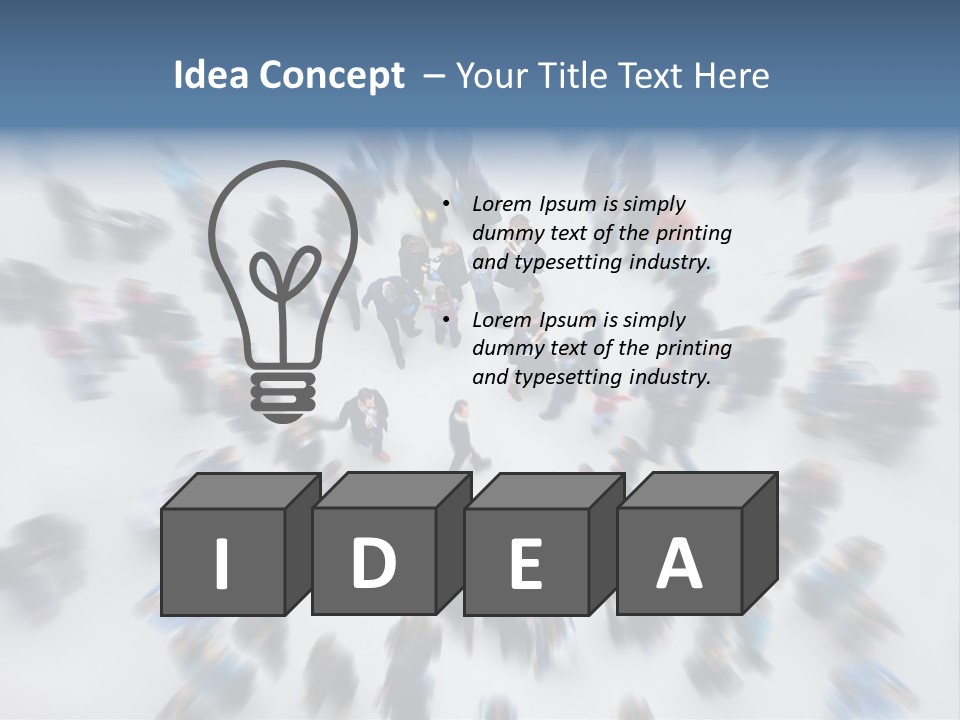 People Masses Stressful PowerPoint Template